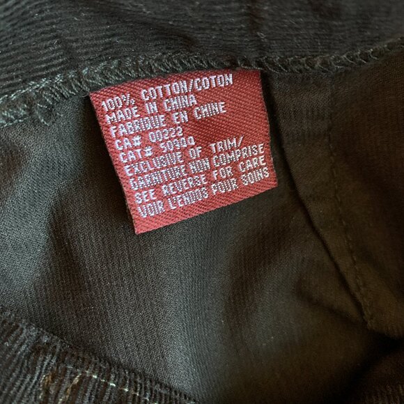 NEVADA - Fine Wale Corduroy Skirt - Brown Button-Front with lace hem - Size 16 - Picture 10 of 12